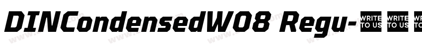 DINCondensedW08 Regu字体转换